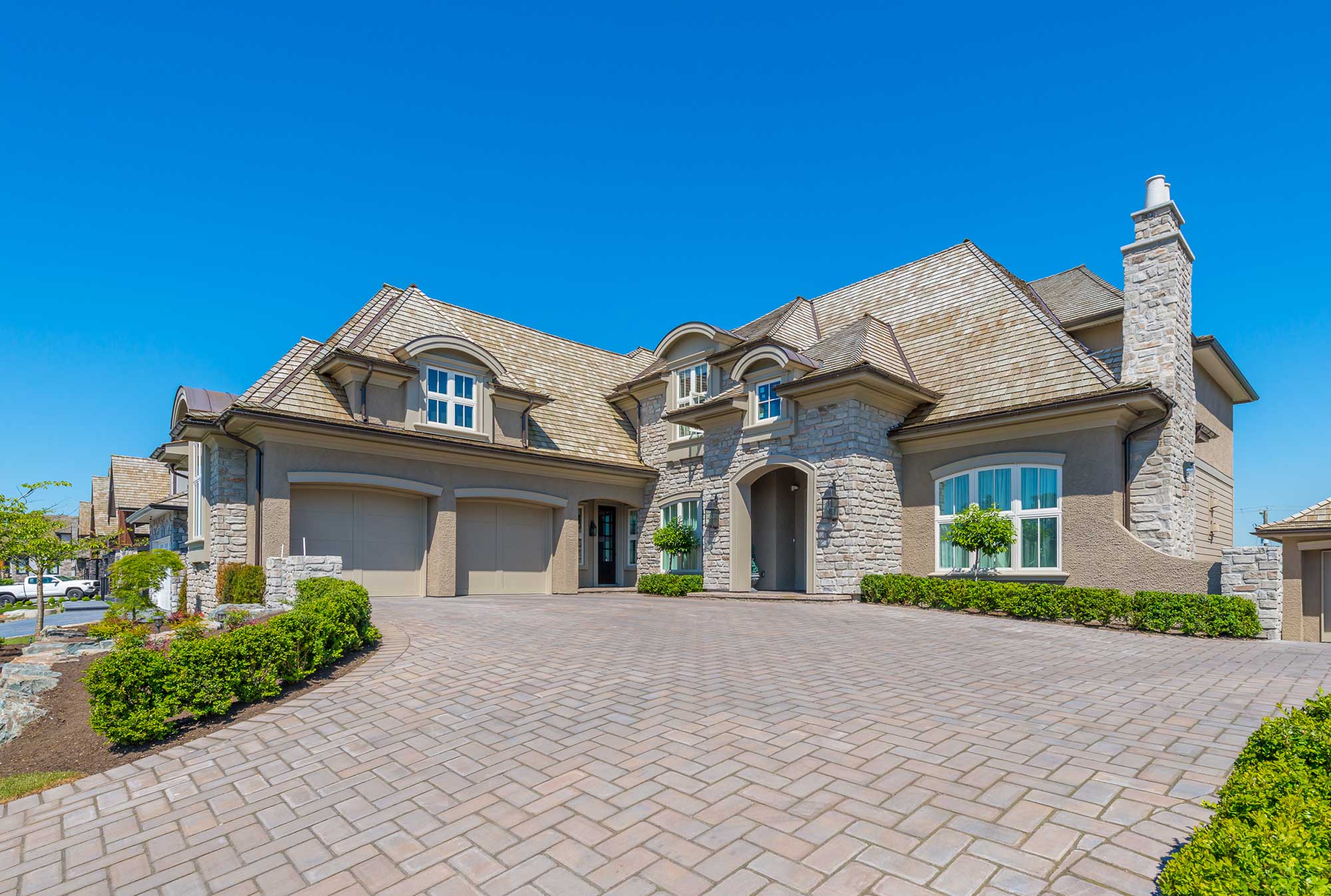 Home with matching color Garage Doors
