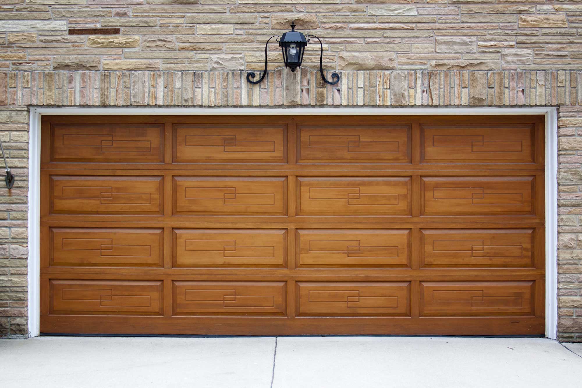 New wood garage door installation in Marble Falls.