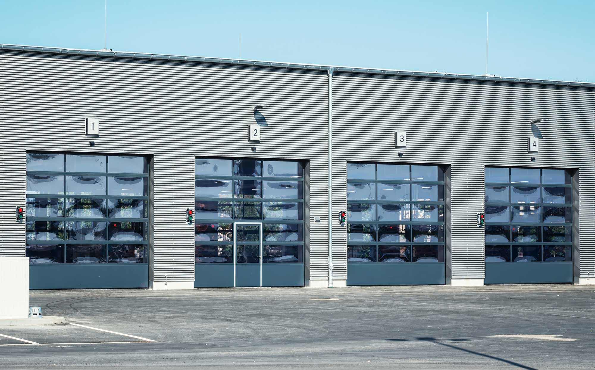 Commercial Garage Door at Car Repair Shop in Marble Falls, Texas